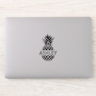 Adesivo Laptop personalizado do nome e do abacaxi