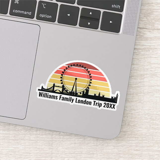 Adesivo Laptop Personalizado Sunset London England (Detalhe)