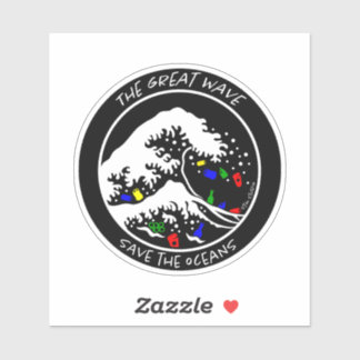 Adesivo laptop "Save the Oceans" Sticker (Black)