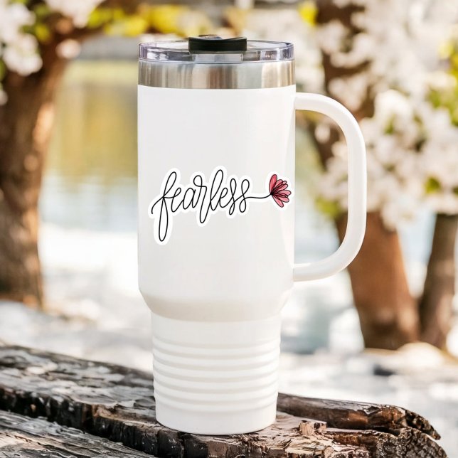 Adesivo Laptop sem rosto do Word Flower | Autocolante (Fearless Affirmation Vinyl Sticker by PiggyPrints Stickers. )