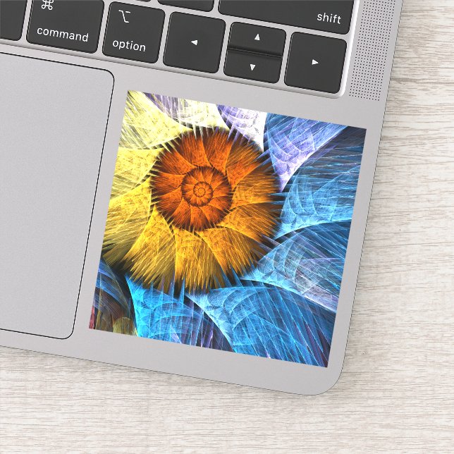 Adesivo Laranja Amarelo Amarelo Abstrato (Detalhe)