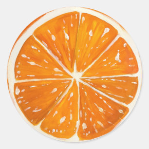 Adesivo laranja redondo
