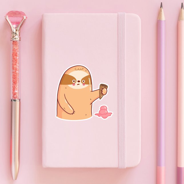 Adesivo Largura com Sorvete Engraçado (Criador carregado)