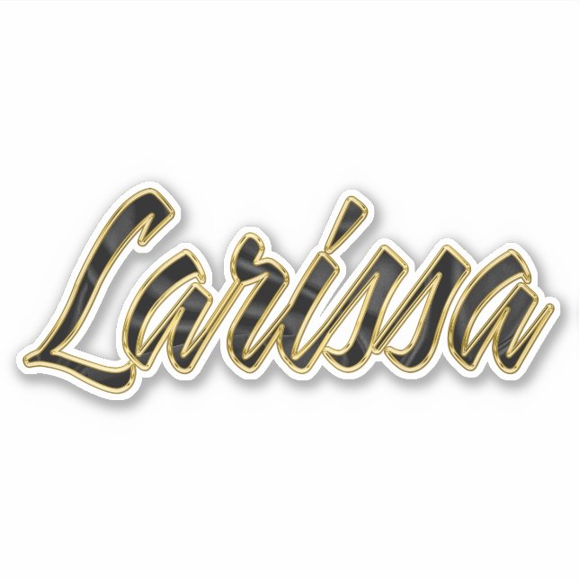 Adesivo Larissa black gold Lettering Aufkleber Sticker (Frente)