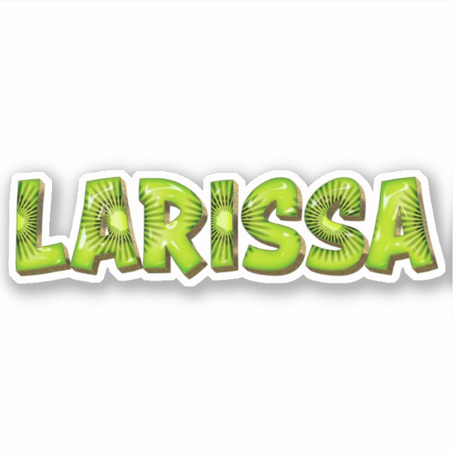 Adesivo Larissa Name Kiwi Design Aufkleber Sticker (Frente)