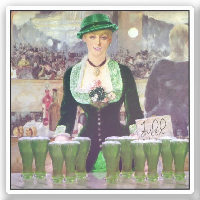 Adesivo Lass Bartender St. Patrick's Day (Frente)