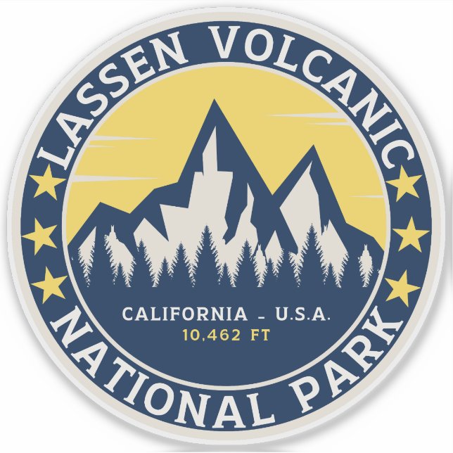 Adesivo Lassen Volcanic National Park California (Frente)