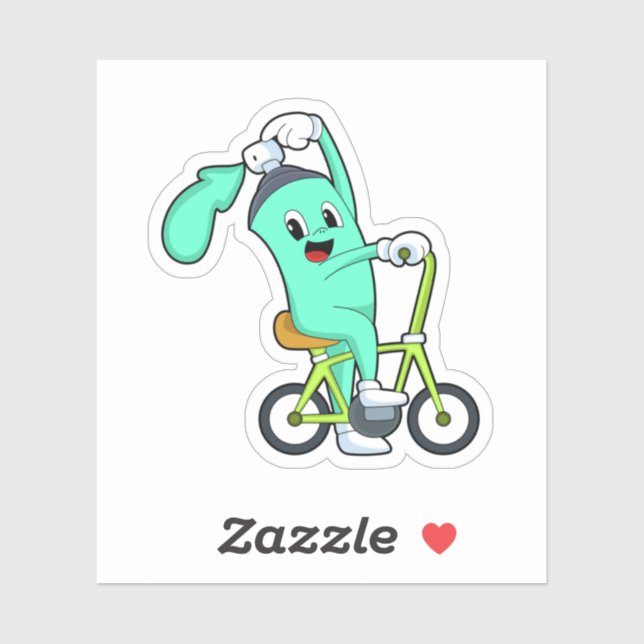 Adesivo Lata de pulverização com Bicicleta (Folha)