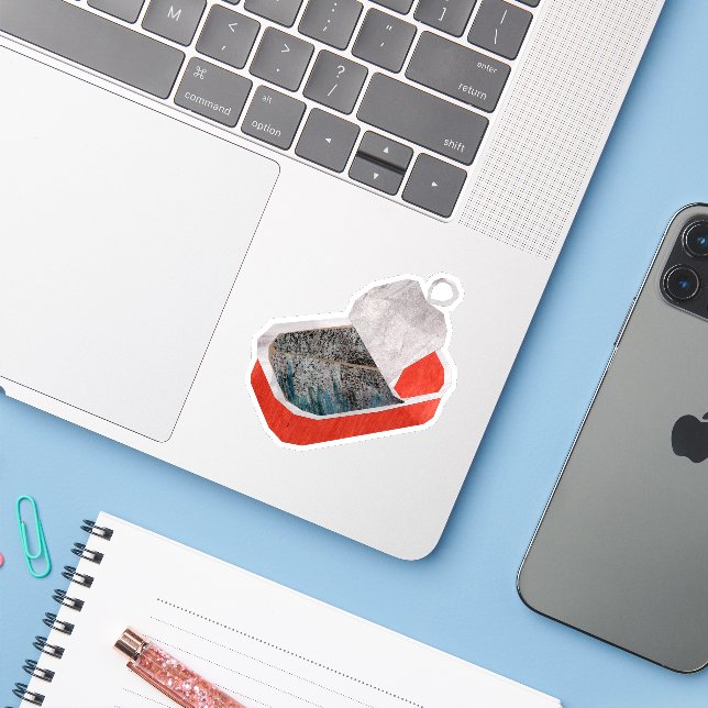 Adesivo Lata de sardinhas (Notebook com iPhone)