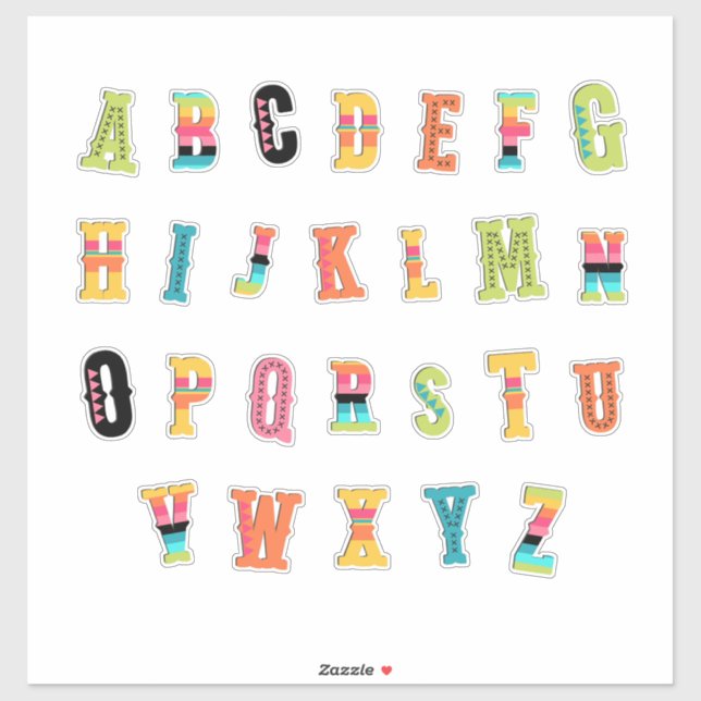 ADESIVO LATIN VIBES - A-Z 2- (Folha)