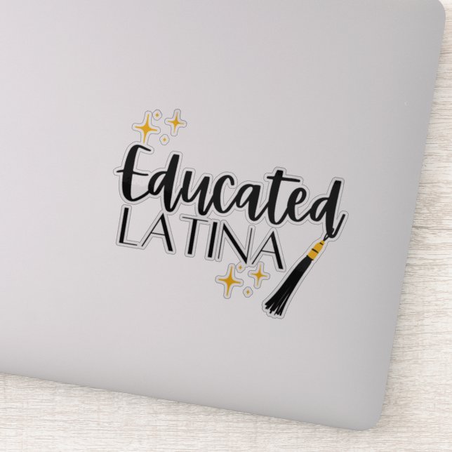 Adesivo Latina Educada Com Estrelas E Tassel Sticker (Detalhe)