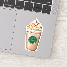 Adesivo Latte Natalício com Canelado de Caramelo