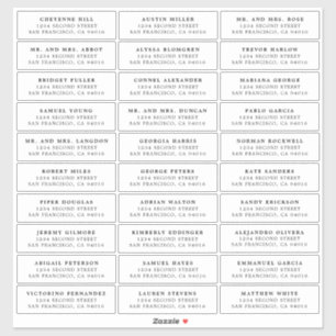 Adesivo Lauren Guest Address Labels Elegant Wedding