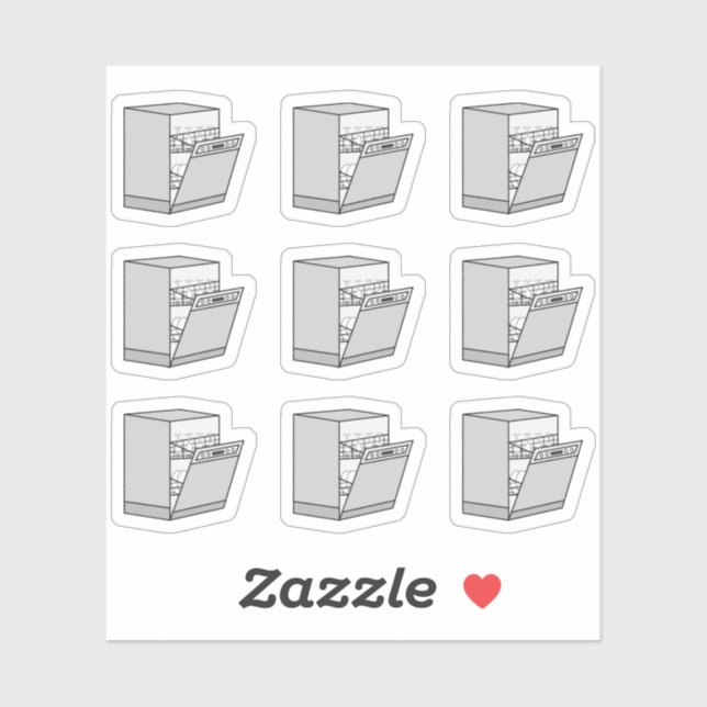 Adesivo Lava-louça Lava-louça Núcleos Limpeza do lembrete (Folha)