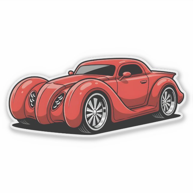 Adesivo Lava Red Spiral Hotrod Toon (Frente)