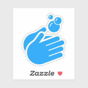 Adesivo Lave As Mãos - Lave Mão O Coronavírus E A Gripe