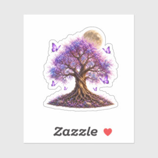 Adesivo Lavender Blossom Moon Tree Sticker