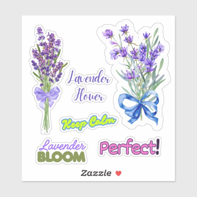 Adesivo Lavender Custom-Cut Vinyl Sticker (Folha)