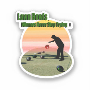 Adesivo Lawn Bowls O Design dos vencedores, Vinyl Cut Stic