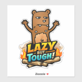 Adesivo 🦥🔥 "Lazy But Tough" Sloth Sticker 🛹💪