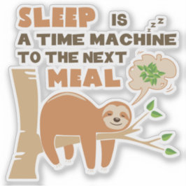 Adesivo Lazybone Sloth que adora comer e deliciosa comida
