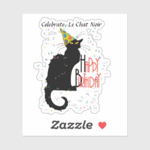 Adesivo Le Chat Noir Happy Birthday