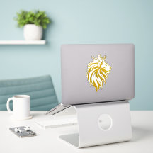 Leão com Coroa - Estilo Dourado 2