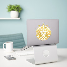 Leão com Coroa - Estilo Dourado 4