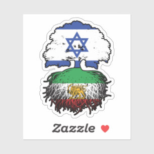 Adesivo Leão e Sol de Raízes Iranianas Cultivados em Israe