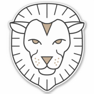 Adesivo Leão, Sinal de Fogo do Leão, símbolo astrológico p
