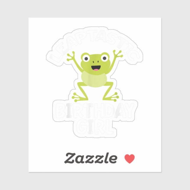 Adesivo Leap Year Birthday Girl Engraçado Pun (Folha)