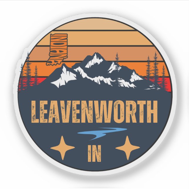 Adesivo Leavenworth, Indiana (Frente)