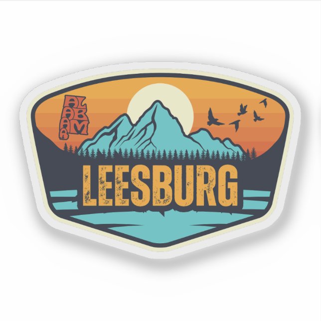 Adesivo Leesburg, Alabama (Frente)