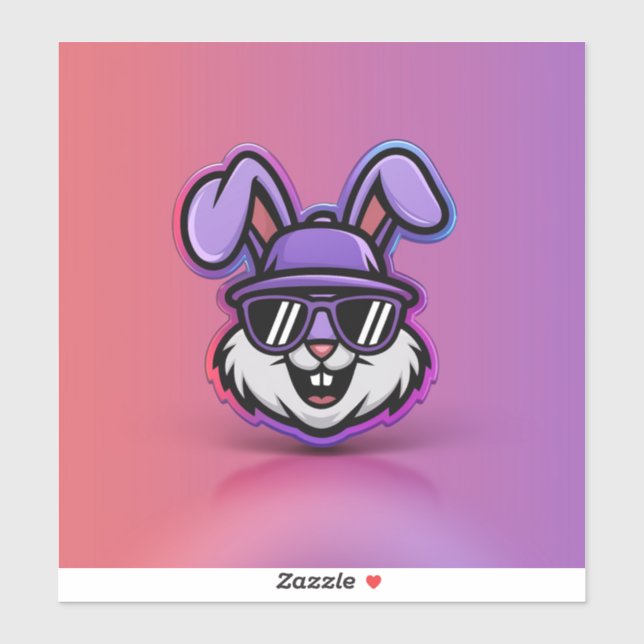 Adesivo Legal Bunny Sticker: Trendy & Fun Design! (Folha)