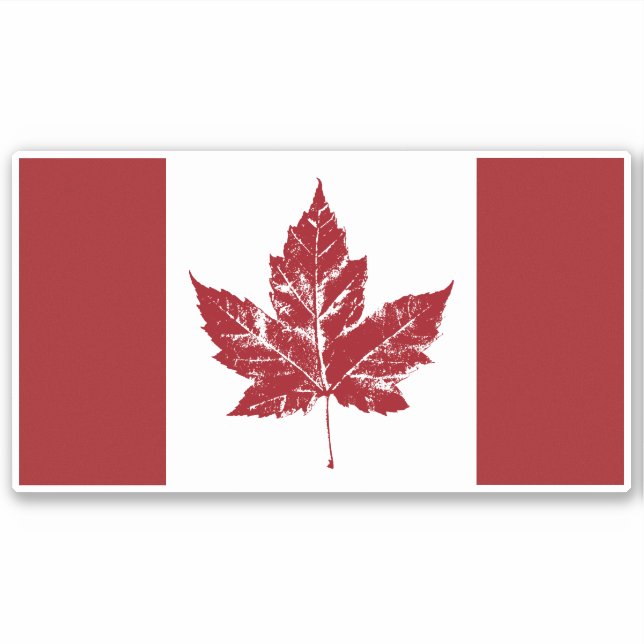 Adesivo Legal Canadá Flag Stickers Retro Canadian Souvenir (Frente)