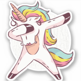 Adesivo Legal Dabbing Unicorn Rainbow Trendy Move