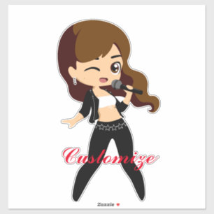 Adesivo Legal garota canta Karaoke Thunder_Cove