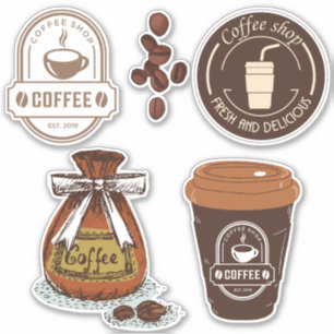 Adesivo Legal imagem para amantes do café Castanho