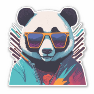 Adesivo Legal Panda com as Víblias Retro