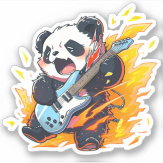 Adesivo Legal Panda Rockstar