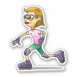 Adesivo Legal Roller Skling Girl