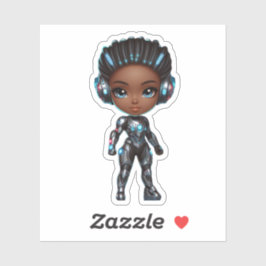 Adesivo legal super-heroína chibi