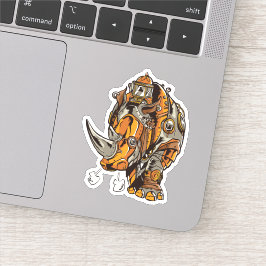 Adesivo Legal Vintagem de Armadura Metálica RHINO Steampun