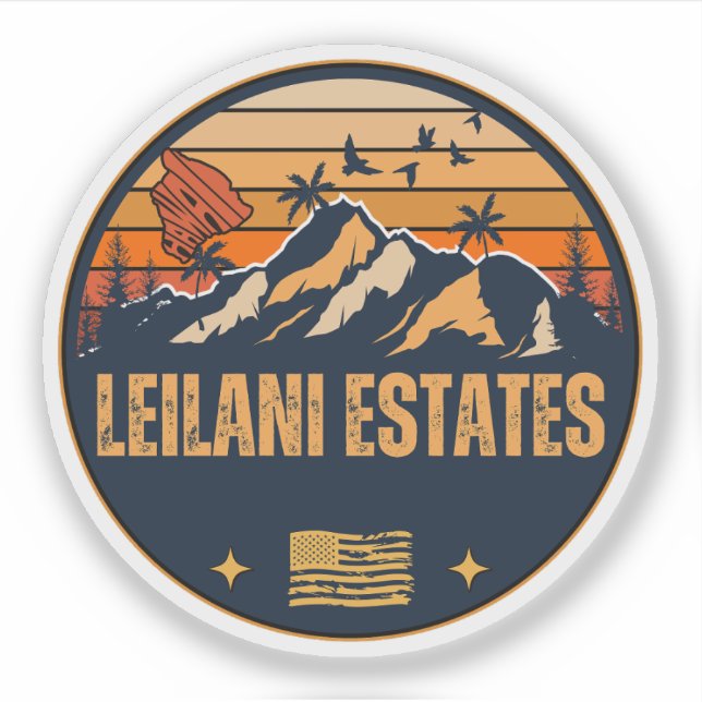 Adesivo Leilani Estates, Havaí (Frente)