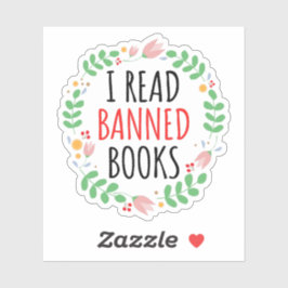 Adesivo Leio Livros Banidos Engraçado Citação