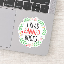 Adesivo Leio Livros Banidos Engraçado Citação