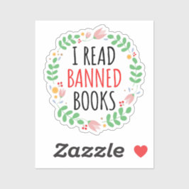 Adesivo Leio Livros Banidos Engraçado Citação