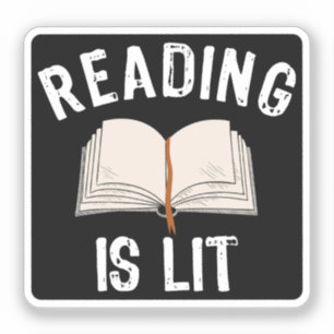 Adesivo Leitura é Lit - Leitura de livros de literatura - 