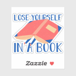 Adesivo Leitura moderna cita Perder em um livro