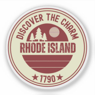 Adesivo Lembrança de Rhode Island - Presente do Estado de 